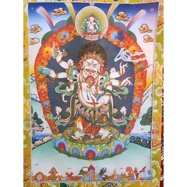 Tranh Thangka Hộ Pháp Mahakala_120x80cm